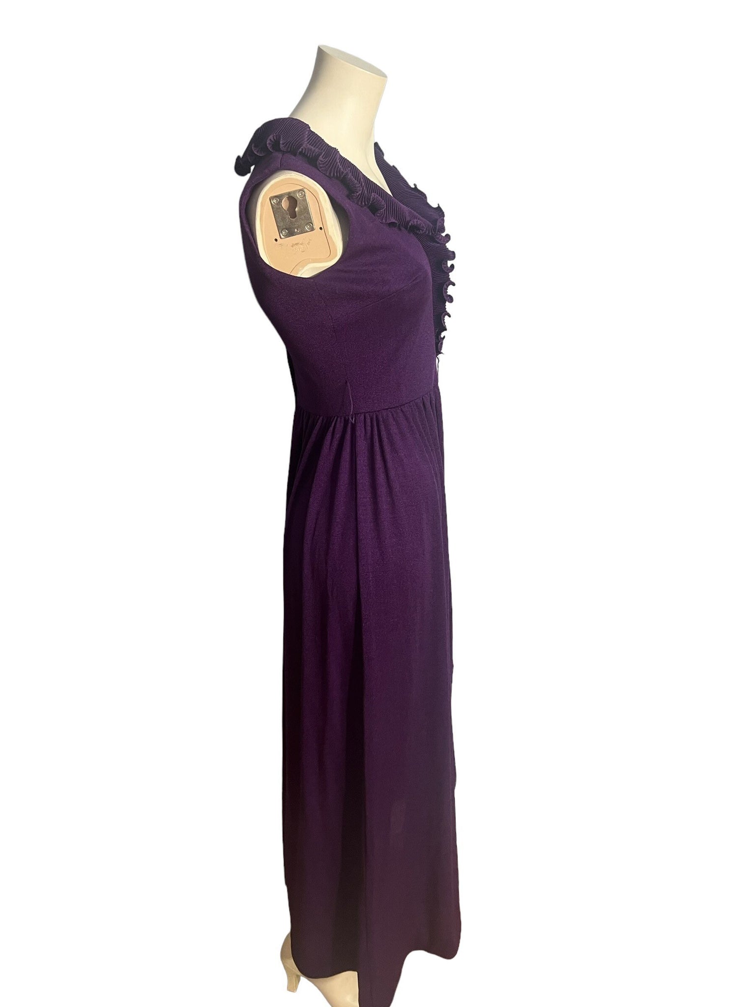 Vintage 70's purple maxi dress Godchaux's M