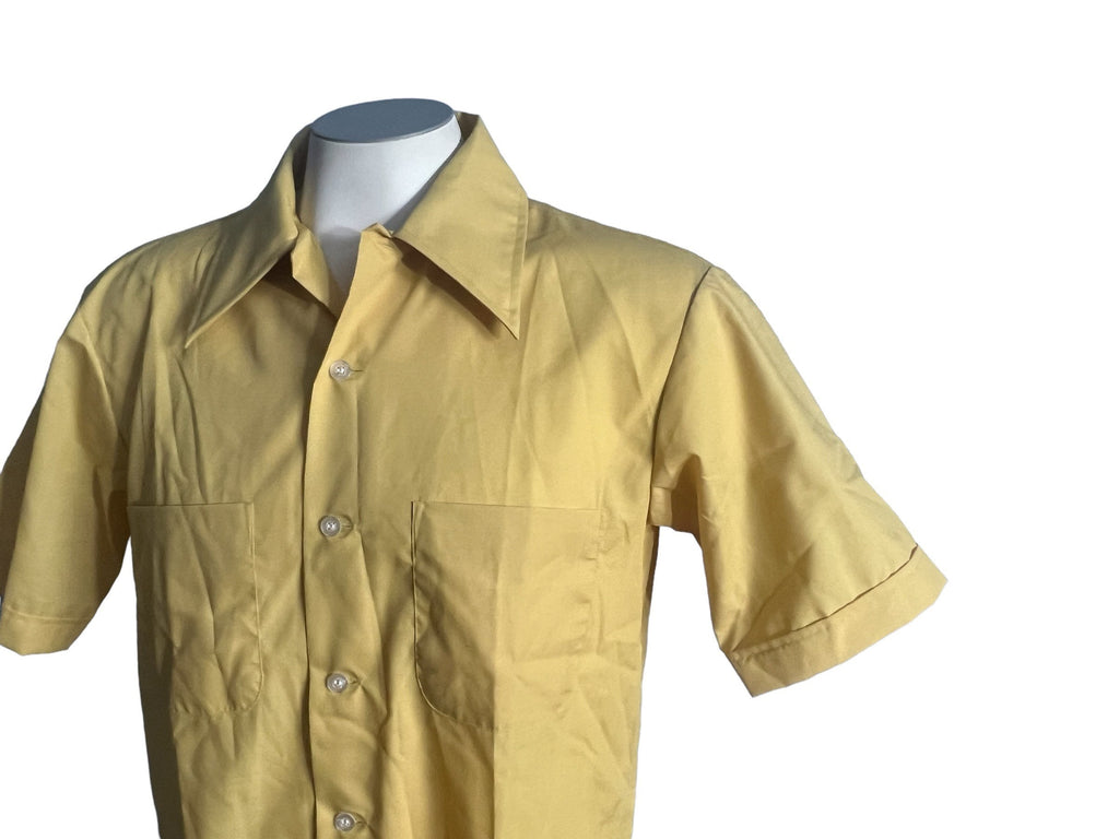 Vintage 70's yellow dress shirt M