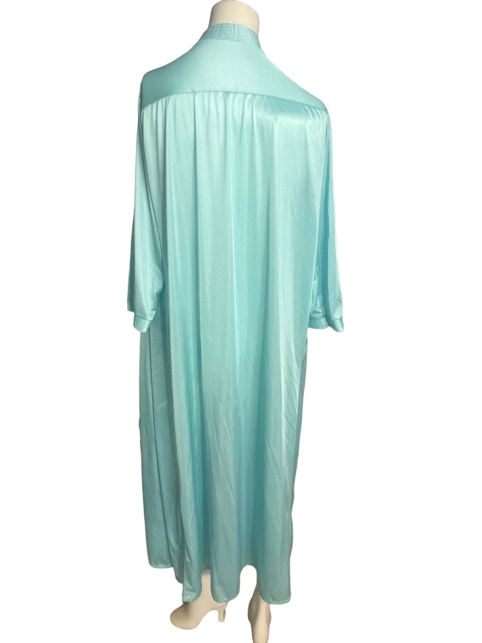 Vintage 70's turquoise robe Glencraft L