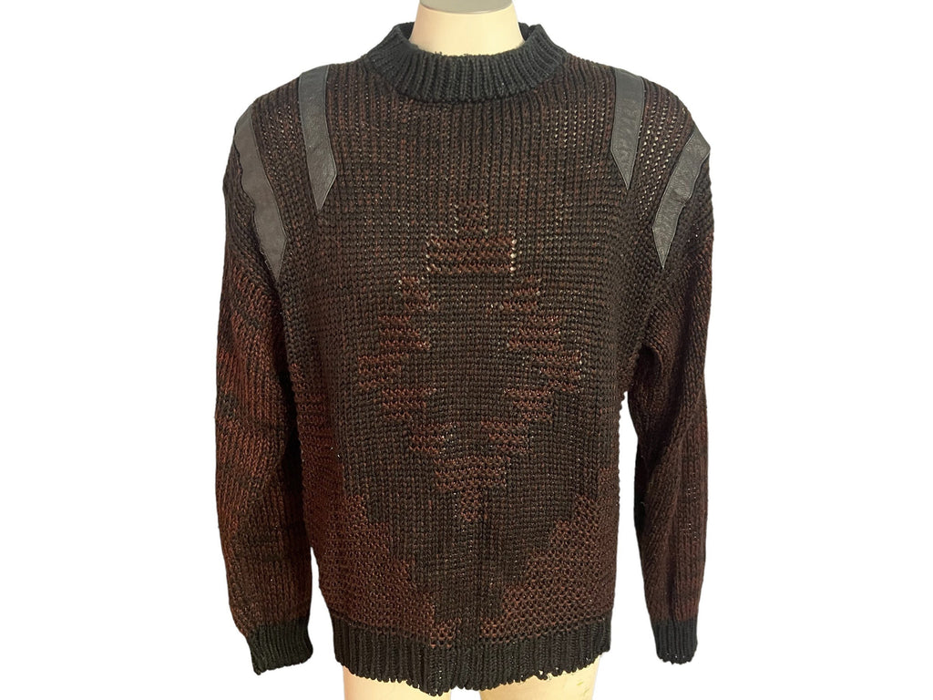 Vintage 80's brown and black sweater L Gabrielle