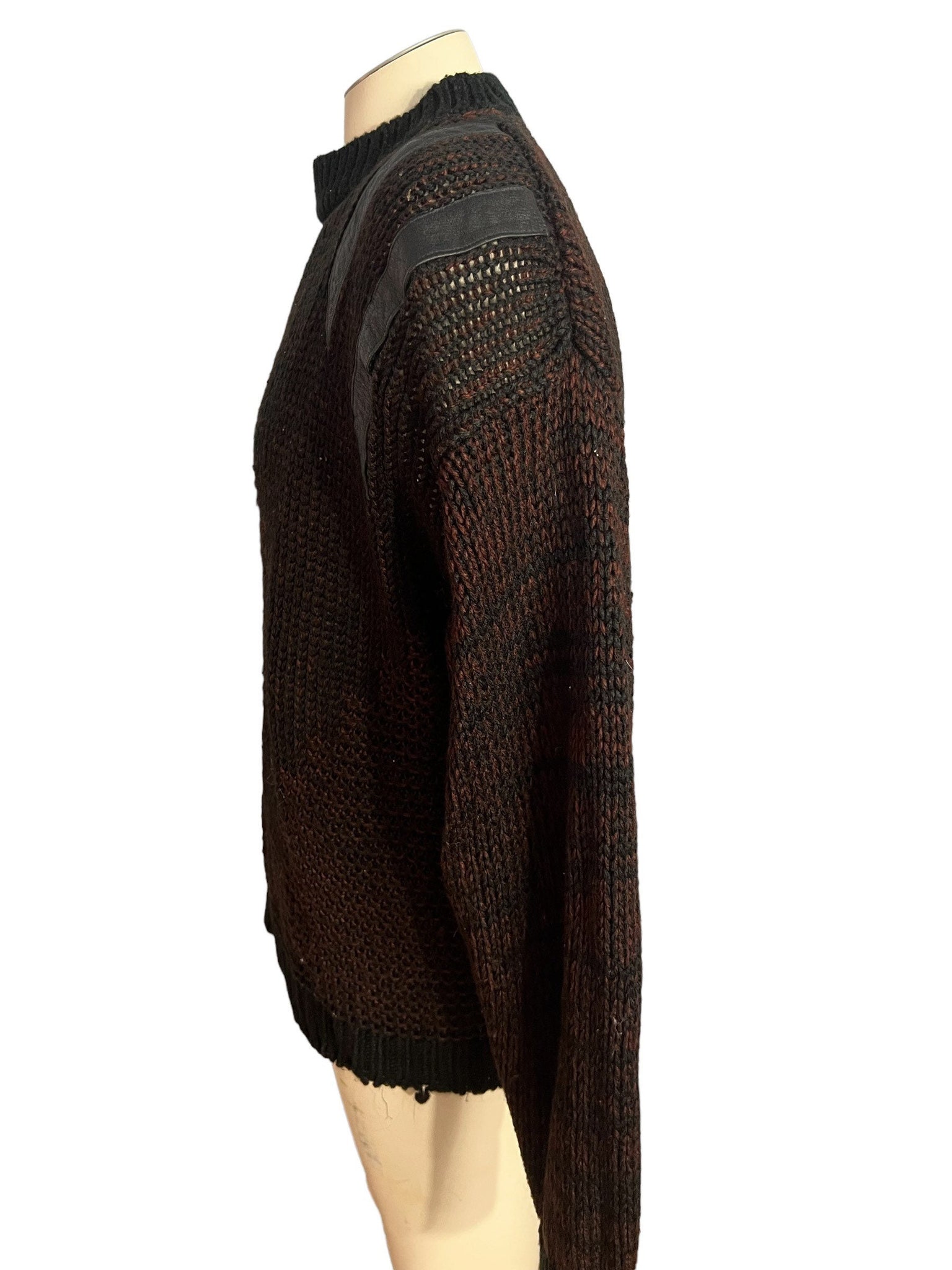 Vintage 80's brown and black sweater L Gabrielle