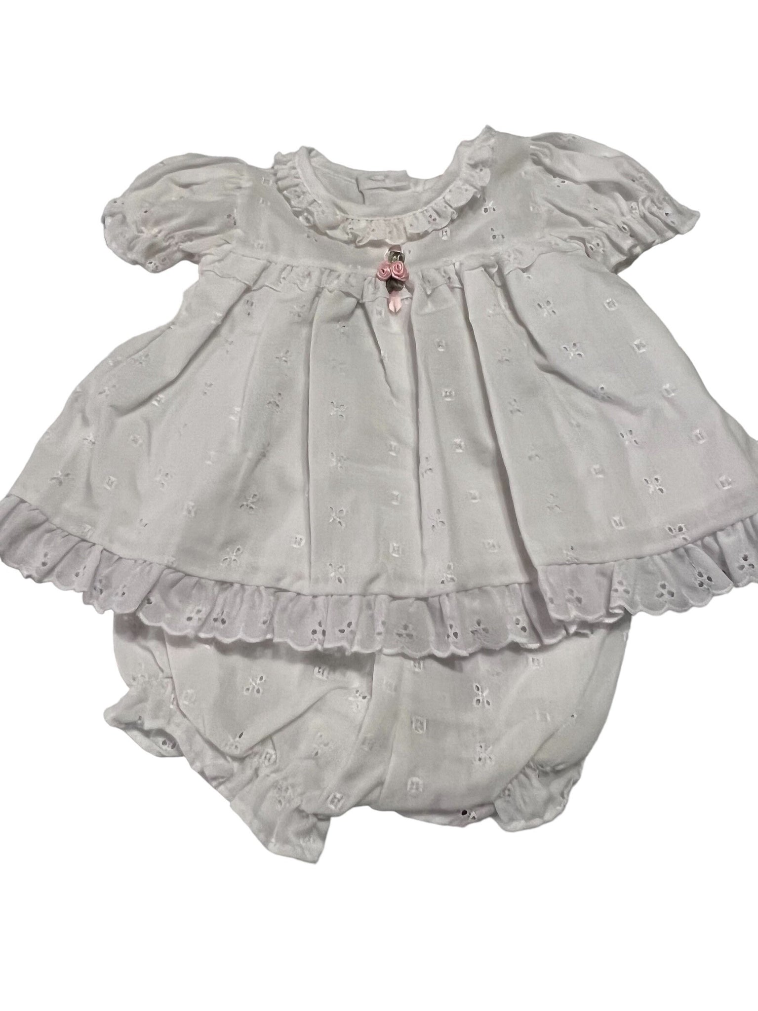 Vintage baby white eyelet dress Alexis 3 month