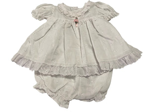 Vintage baby white eyelet dress Alexis 3 month