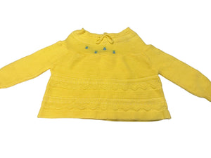 Vintage yellow baby sweater 18 month Novelty knits