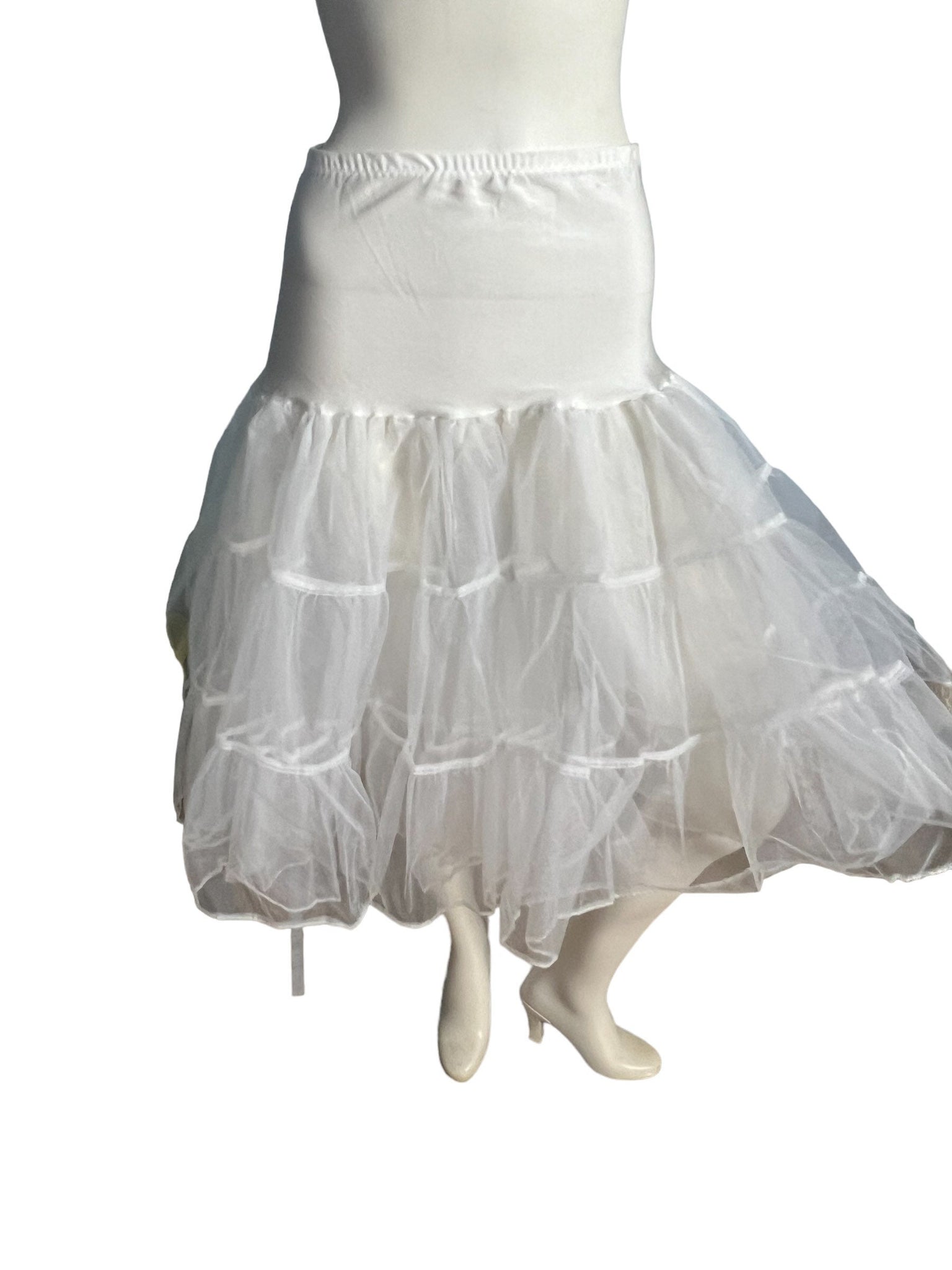 Vintage white crinoline petticoat S M