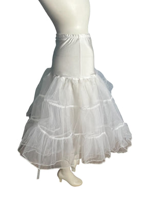 Vintage white crinoline petticoat S M