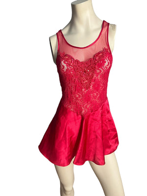 Vintage red 80's mini nightgown M Secret Treasures