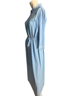 Vintage 70's blue nylon robe Komar M