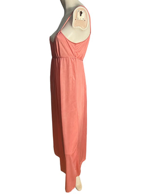 Vintage 70's pink long nightgown M Sears