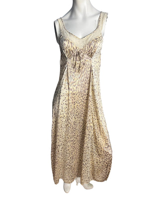 Vintage 70's leopard nightgown S M