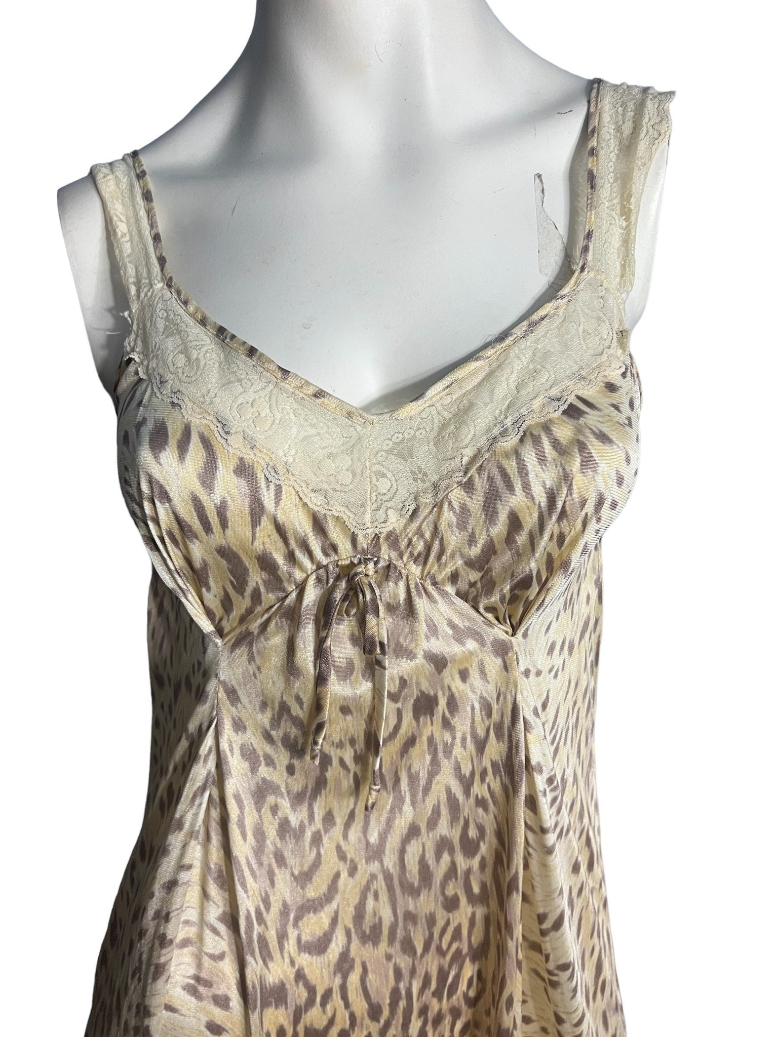 Vintage 70's leopard nightgown S M