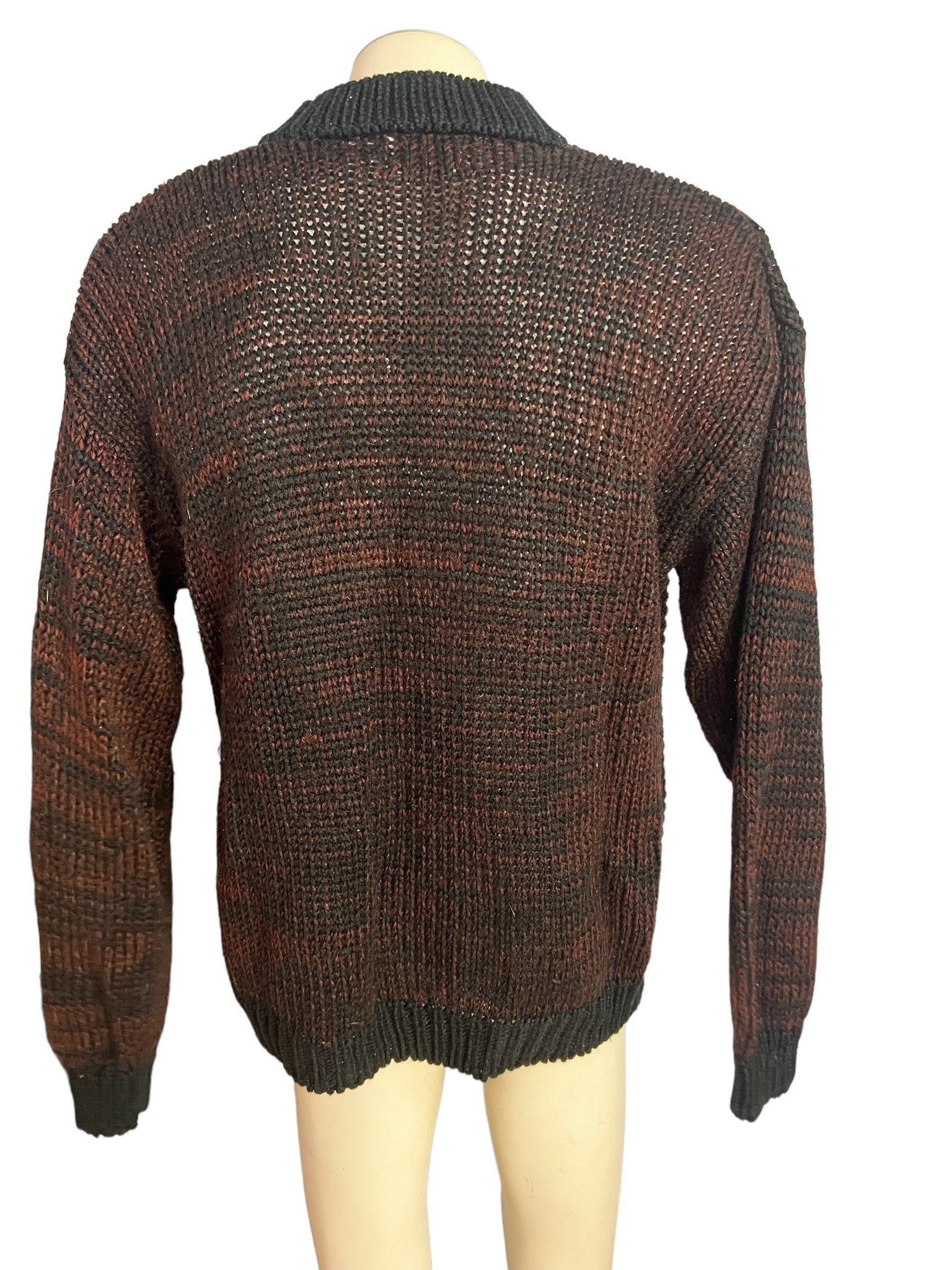 Vintage 80's brown and black sweater L Gabrielle