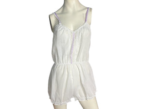 Vintage white & purple teddy L Undercover Wear