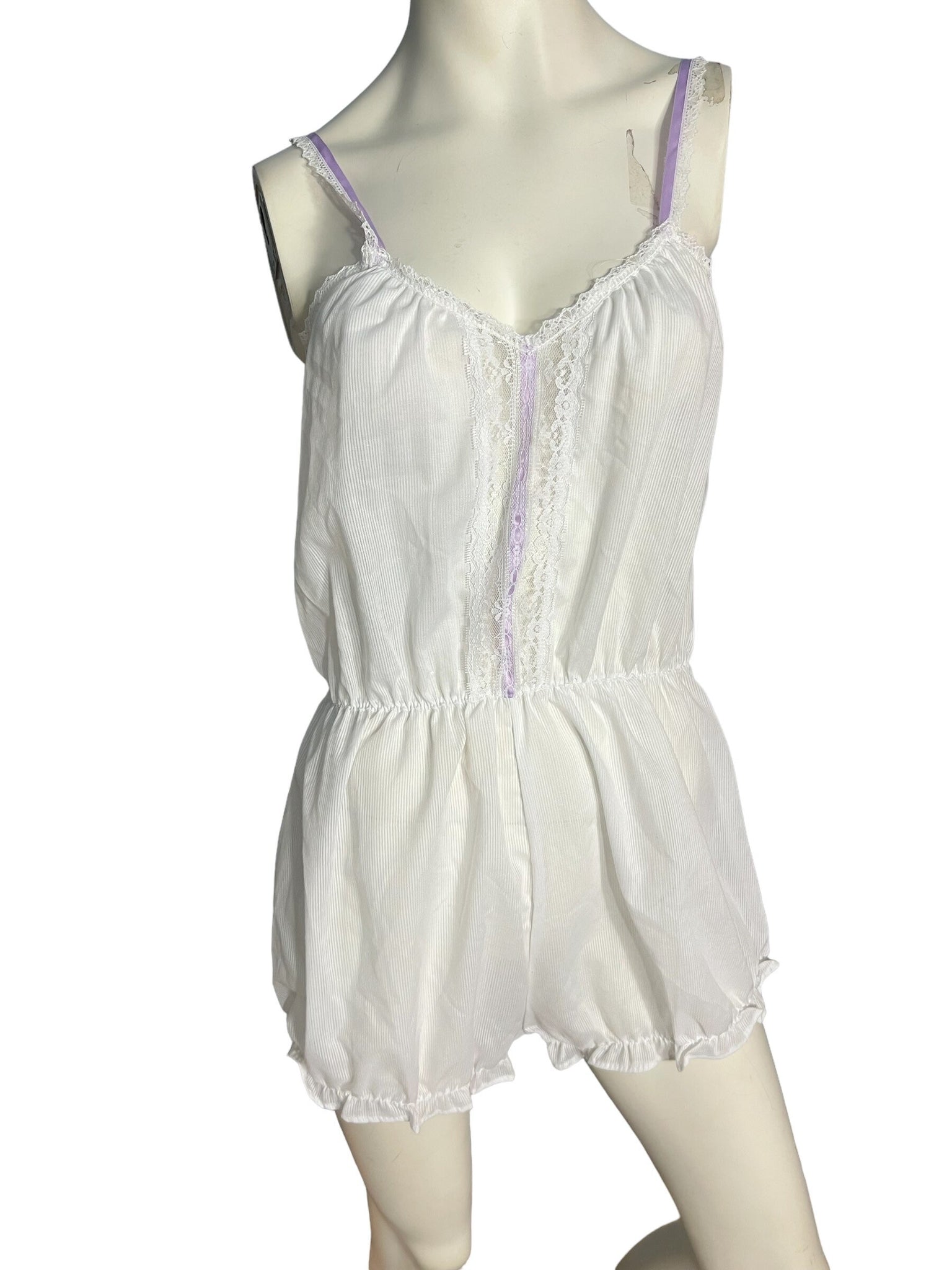 Vintage white & purple teddy L Undercover Wear