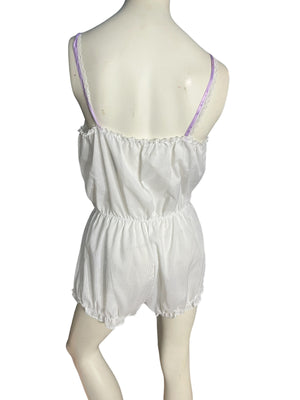 Vintage white & purple teddy L Undercover Wear