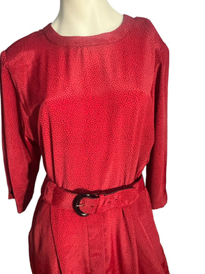 Vintage 80's red Lady Carol dress L 16