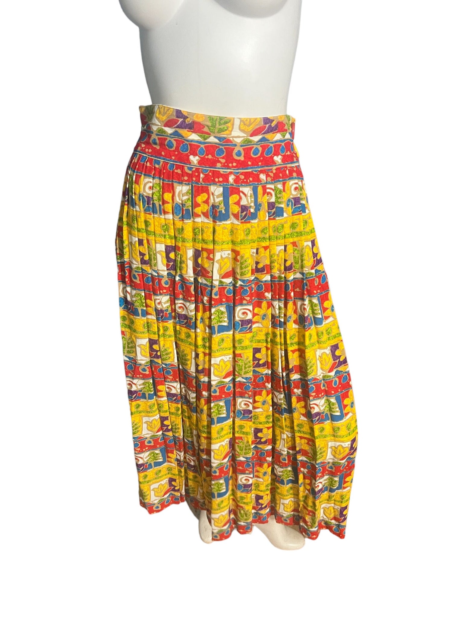 Vintage 80's skirt set Platinum L