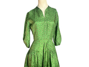 Vintage green 40's 50's dress M