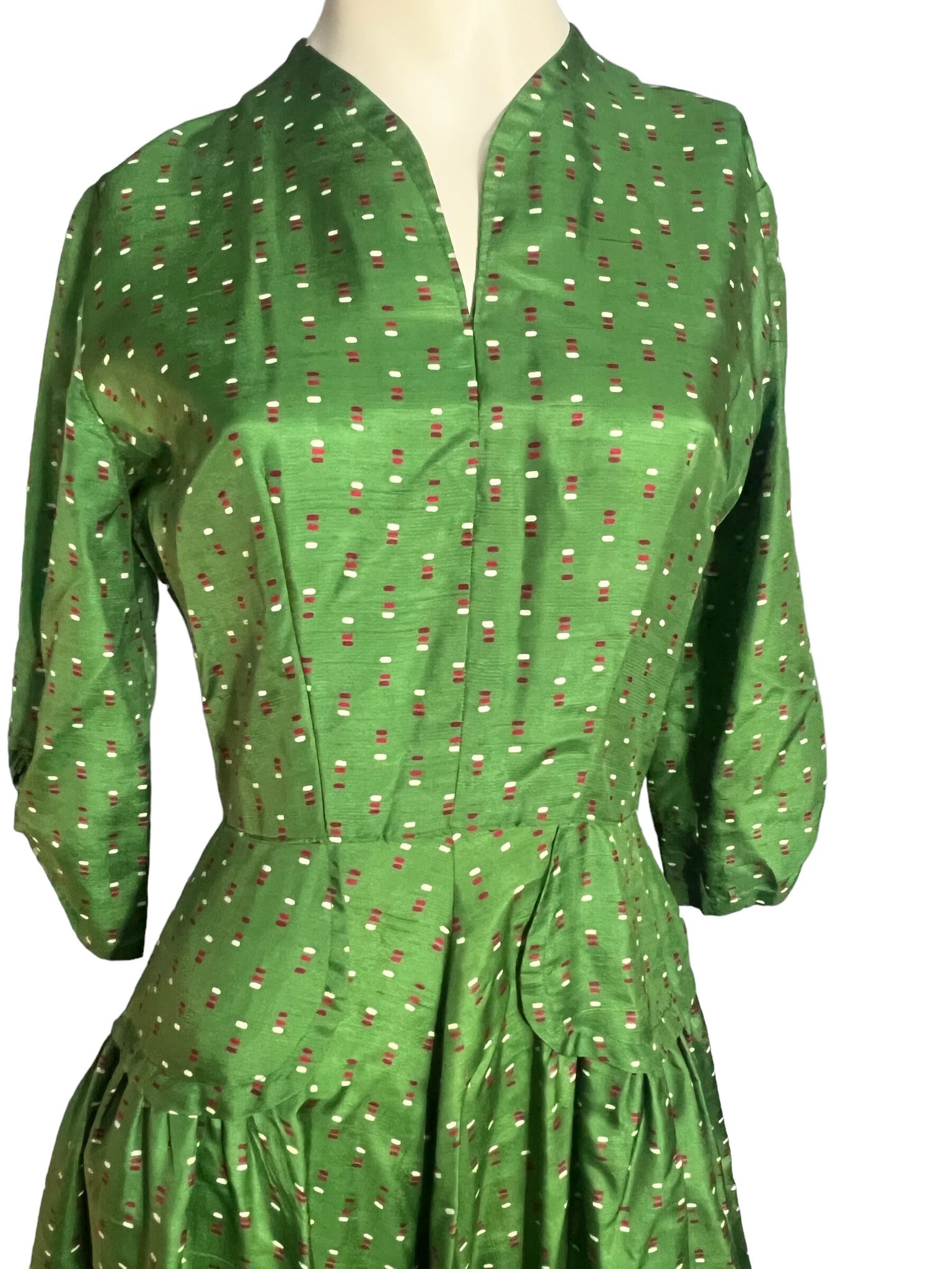 Vintage green 40's 50's dress M