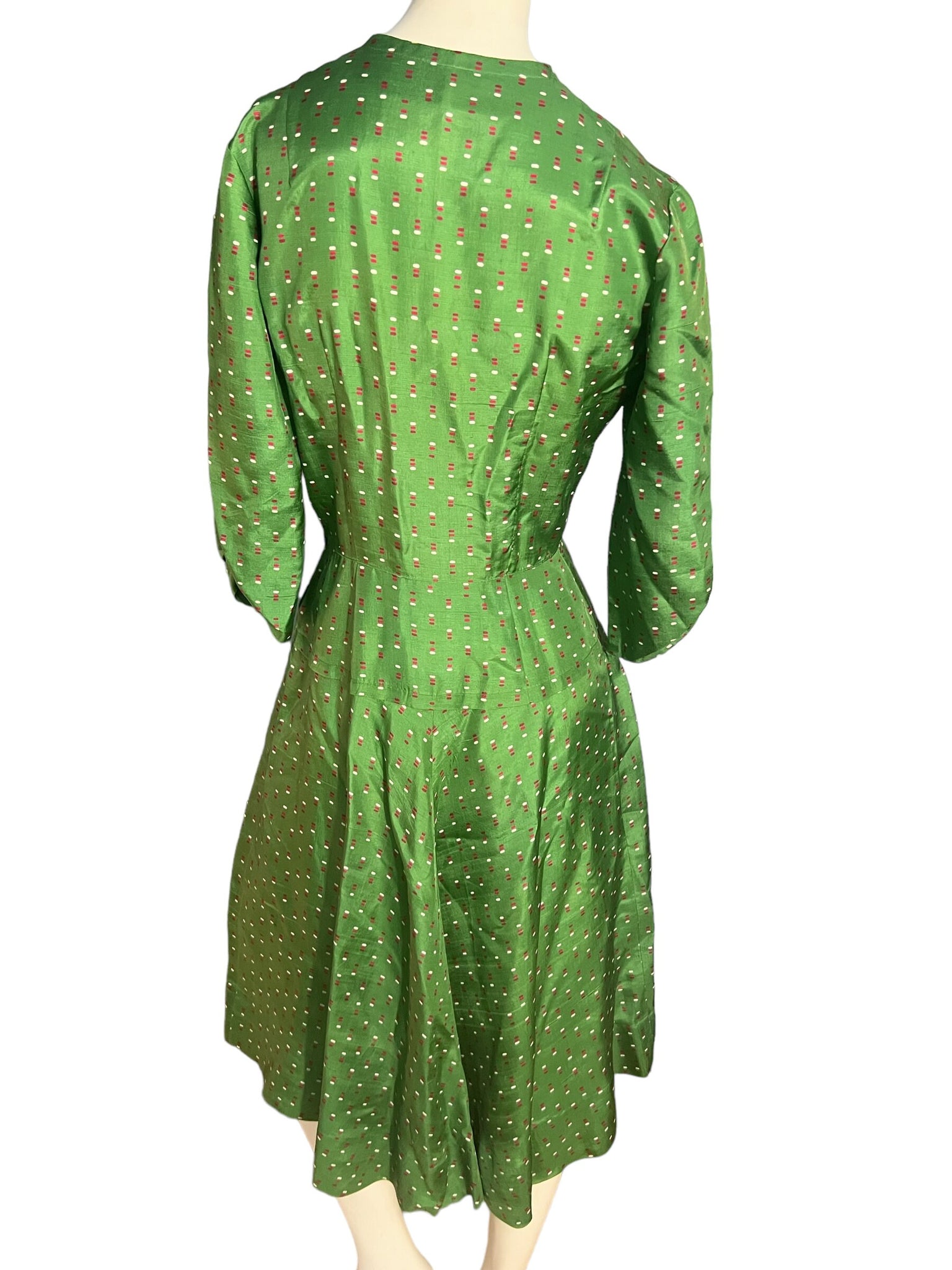 Vintage green 40's 50's dress M