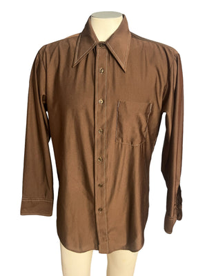 Vintage brown 70's shirt John Blair M