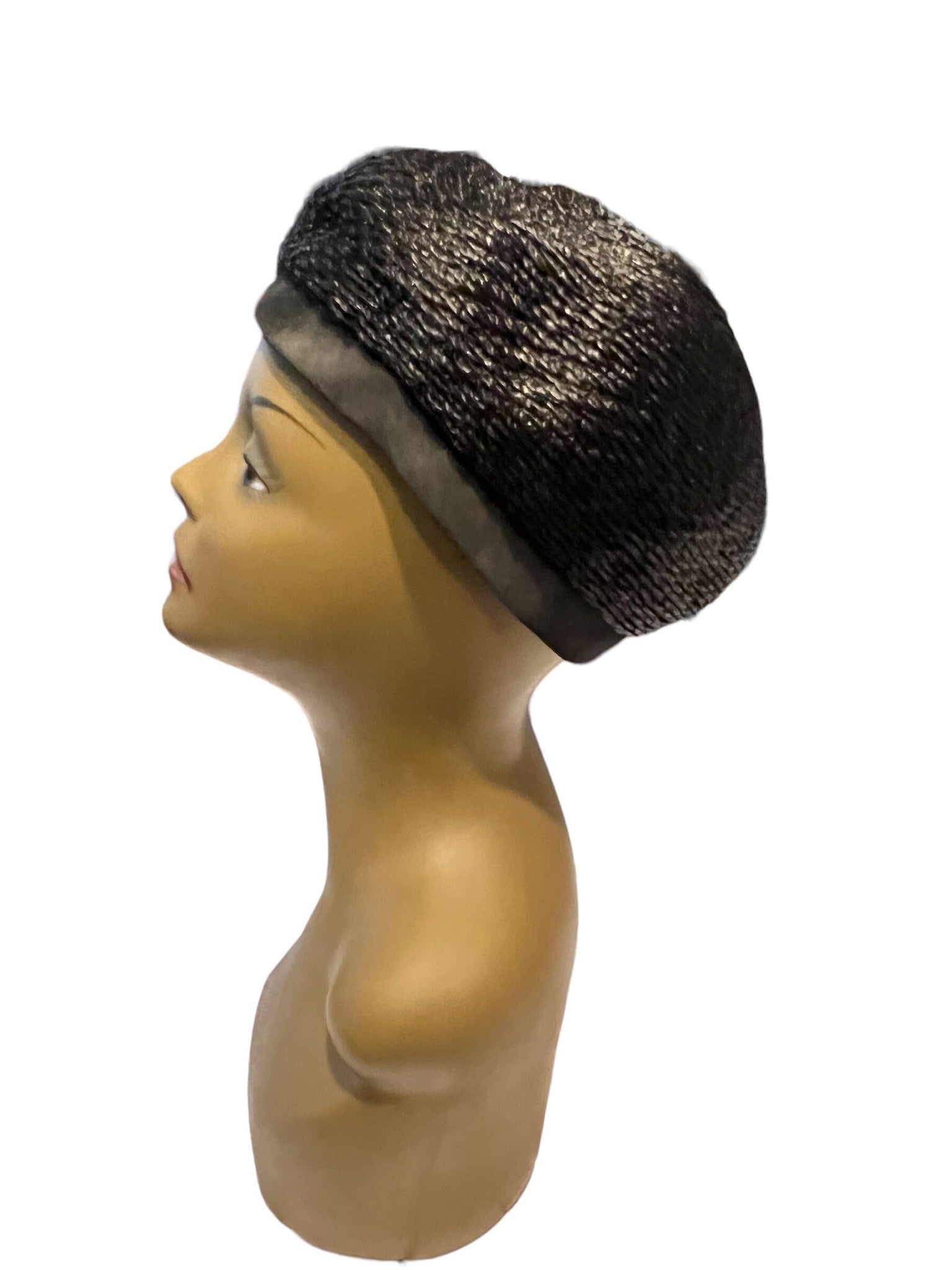 Vintage 50's black beret hat by Dayne