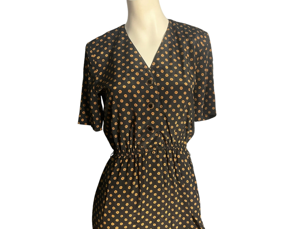 Vintage 80's black Leslie Fay dress 8