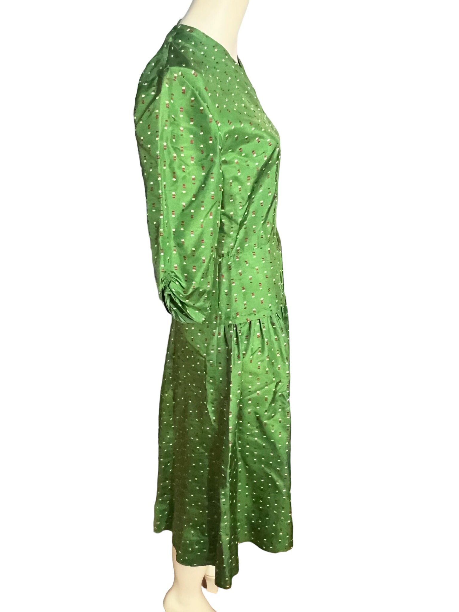 Vintage green 40's 50's dress M