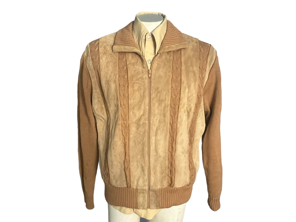 Vintage Richman suede & sweater jacket L