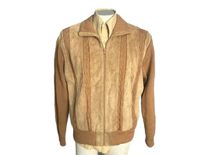 Vintage Richman suede & sweater jacket L
