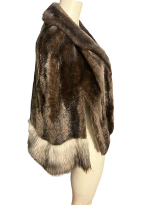 Vintage 70's faux fur cape shawl Glenoit