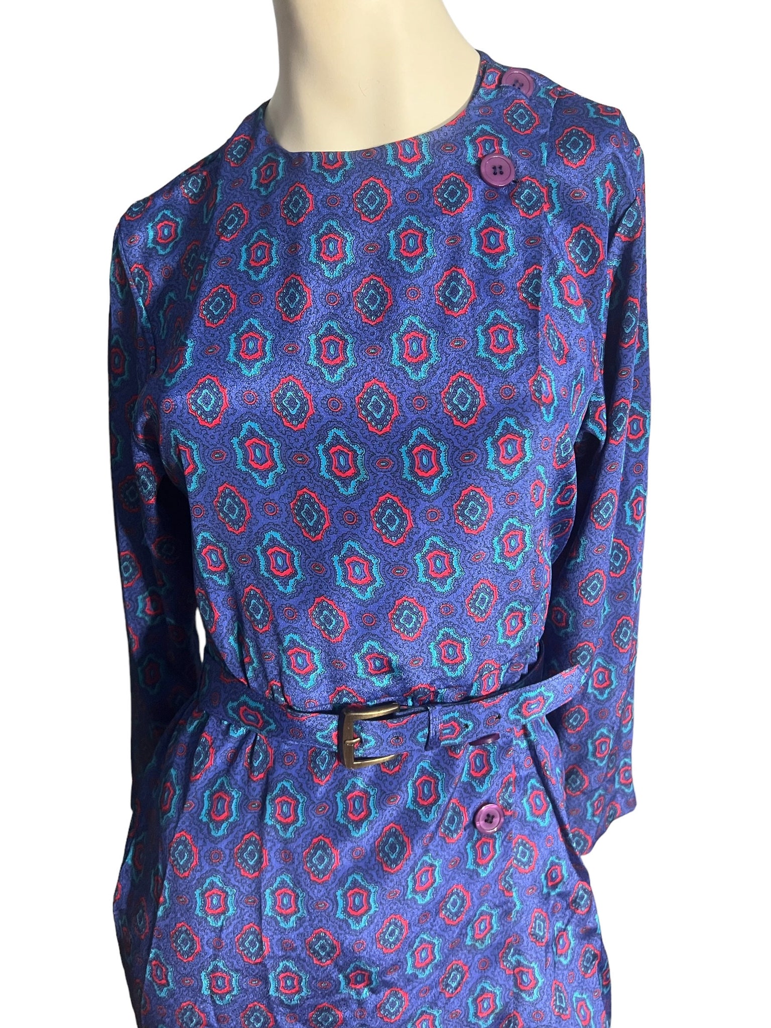 Vintage 80's blue dress 8 Samantha Stevens