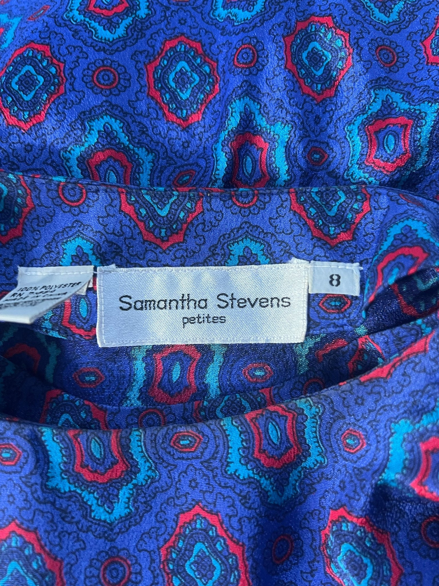 Vintage 80's blue dress 8 Samantha Stevens