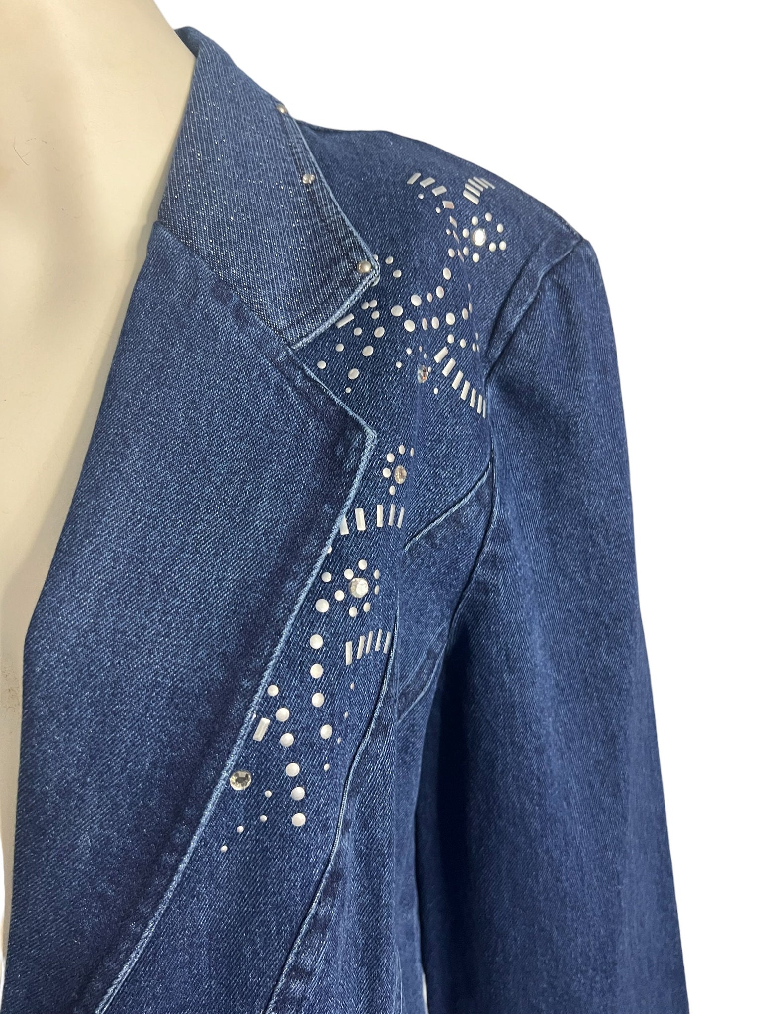 Vintage 80's jean jacket blazer 8 City Girl