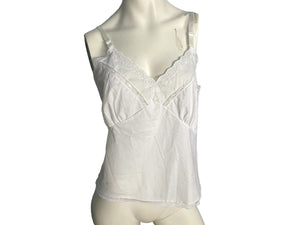 Vintage white cotton camisole L JCPenney