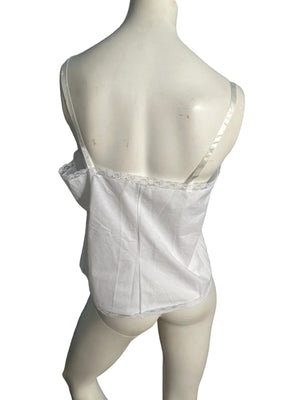 Vintage white cotton camisole L JCPenney