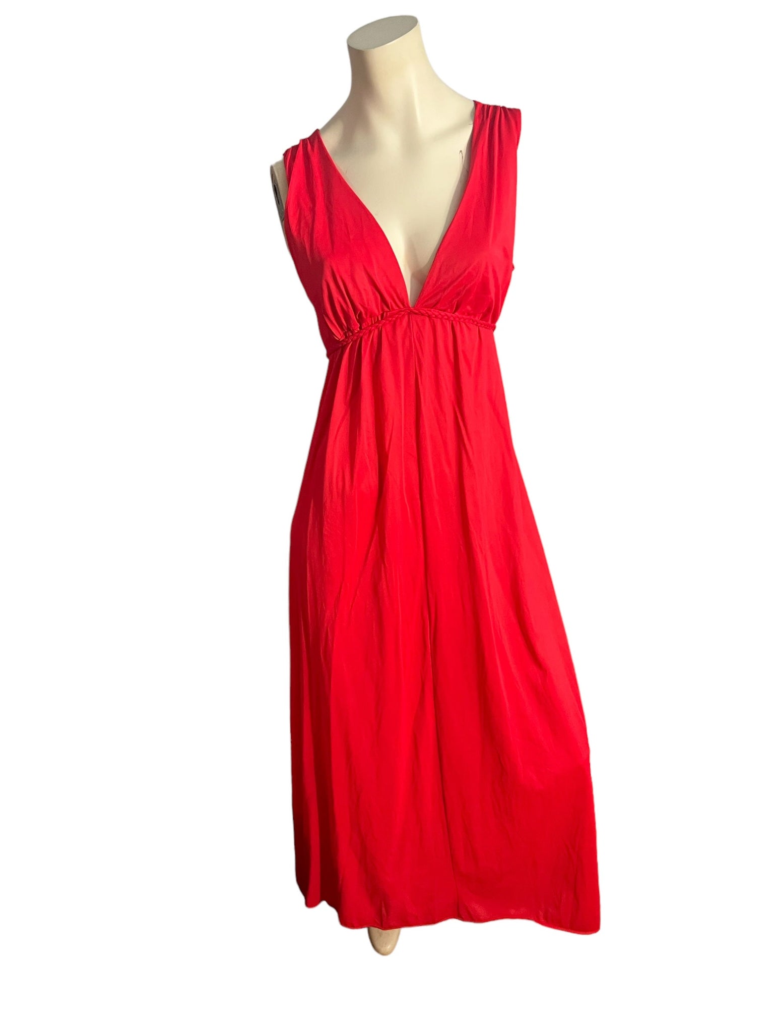 Vintage 70's long red nightgown 36 Gilead