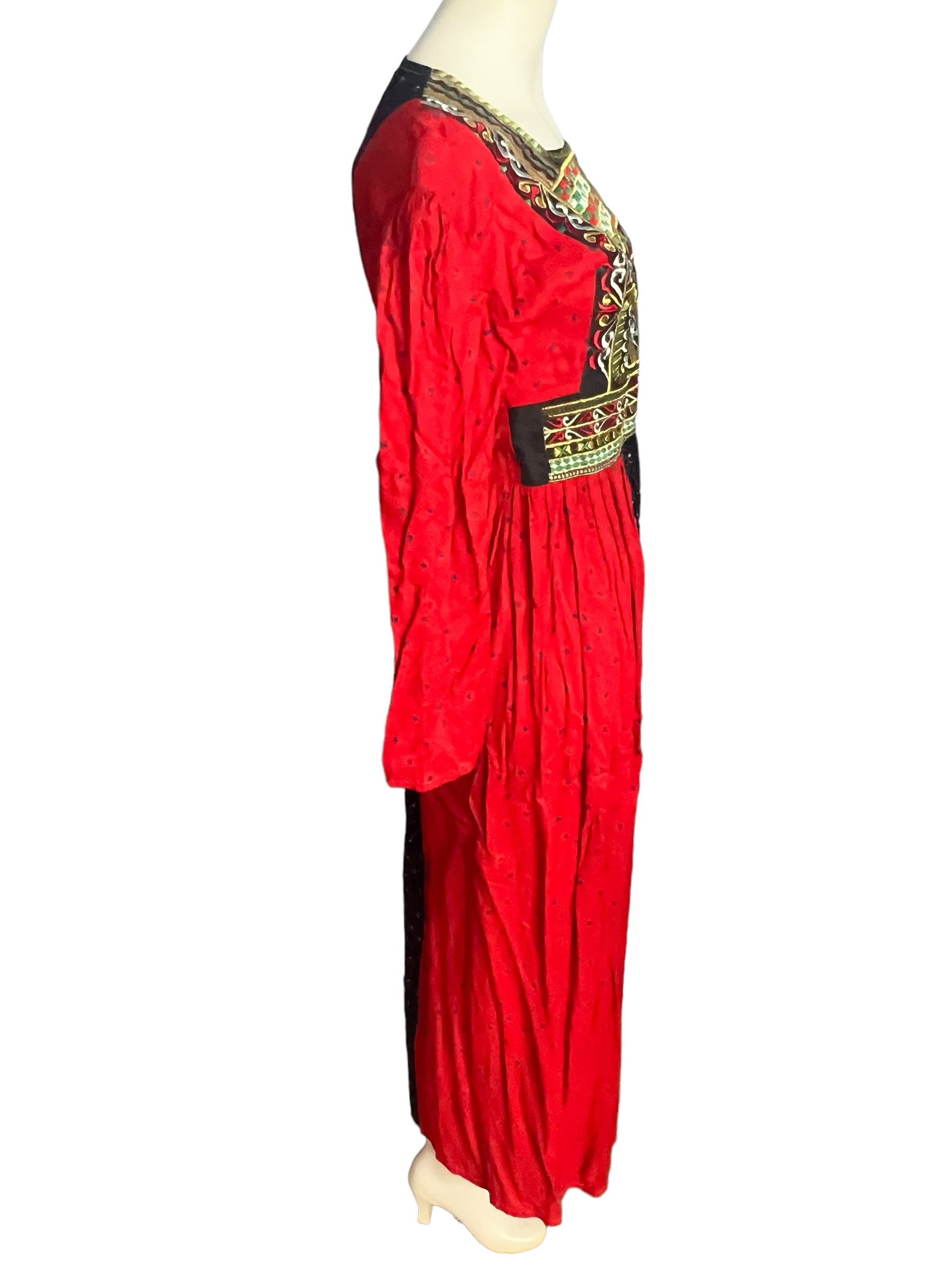 Vintage embroidered India dress M L