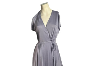 Vintage purple 70's wrap dress M L The Kollection