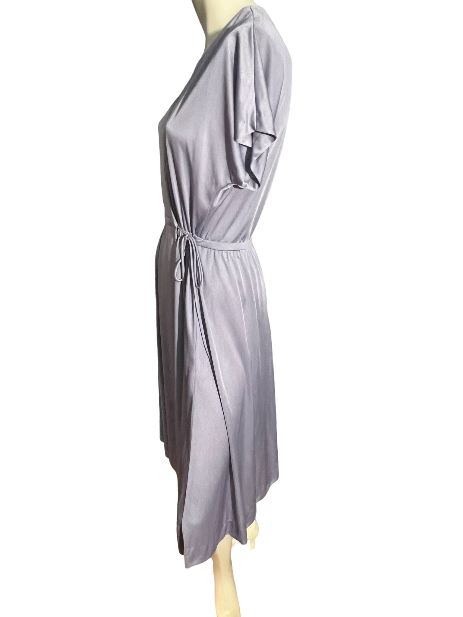 Vintage purple 70's wrap dress M L The Kollection