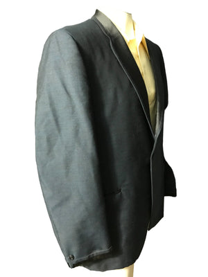 Vintage 60’s Mr Divine navy blue Contrast lapel tuxedo jacket 46 L