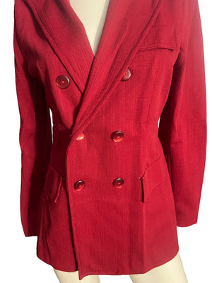 Vintage red 70’s jacket blazer L