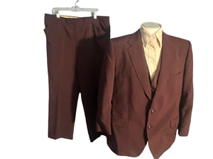 Vintage 70’s maroon suit 44 Petrocelli