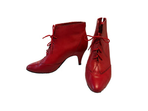 Vintage 80's red heel pixie boots 5.5 B Junior Connection