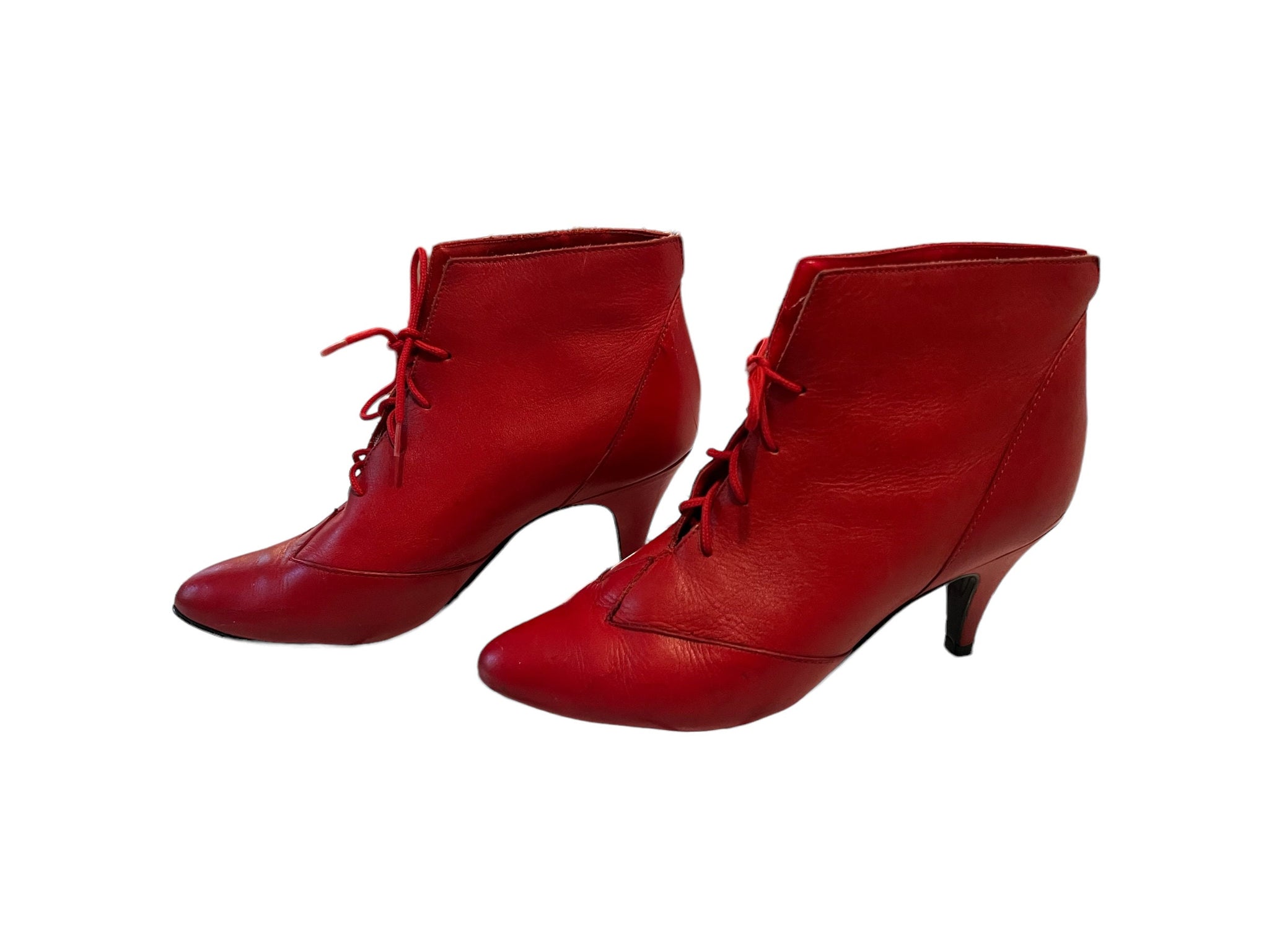 Vintage 80's red heel pixie boots 5.5 B Junior Connection