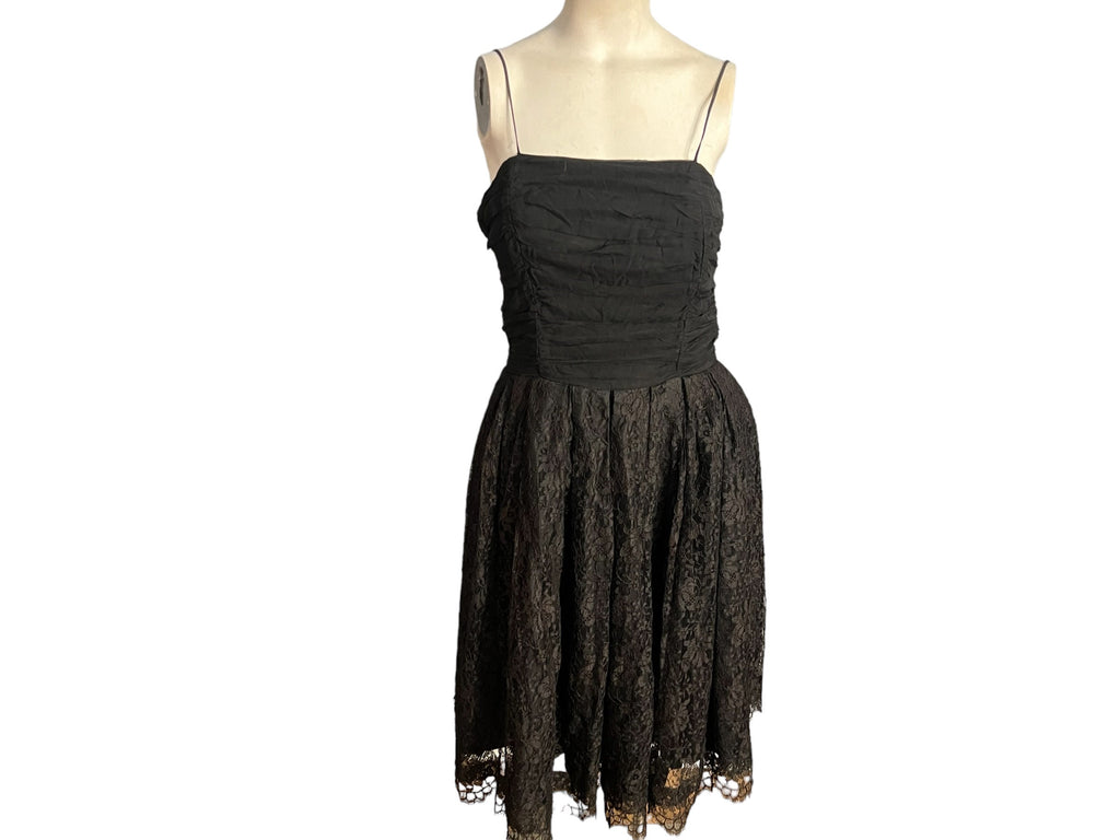 Vintage 50's black lace party dress Howard W