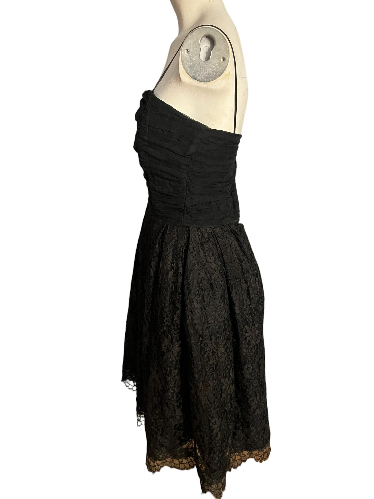 Vintage 50's black lace party dress Howard W