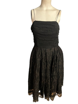 Vintage 50's black lace party dress Howard W