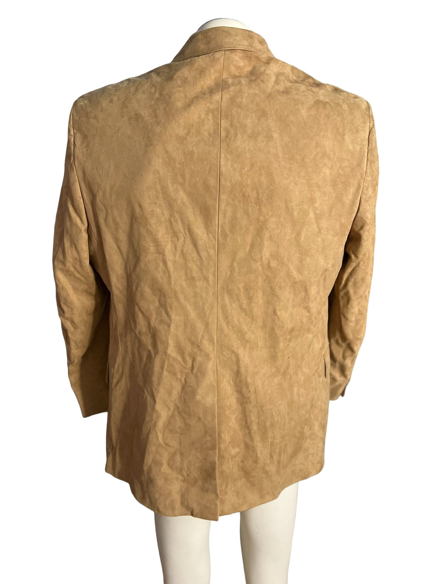 Vintage suede like tan suit jacket 46