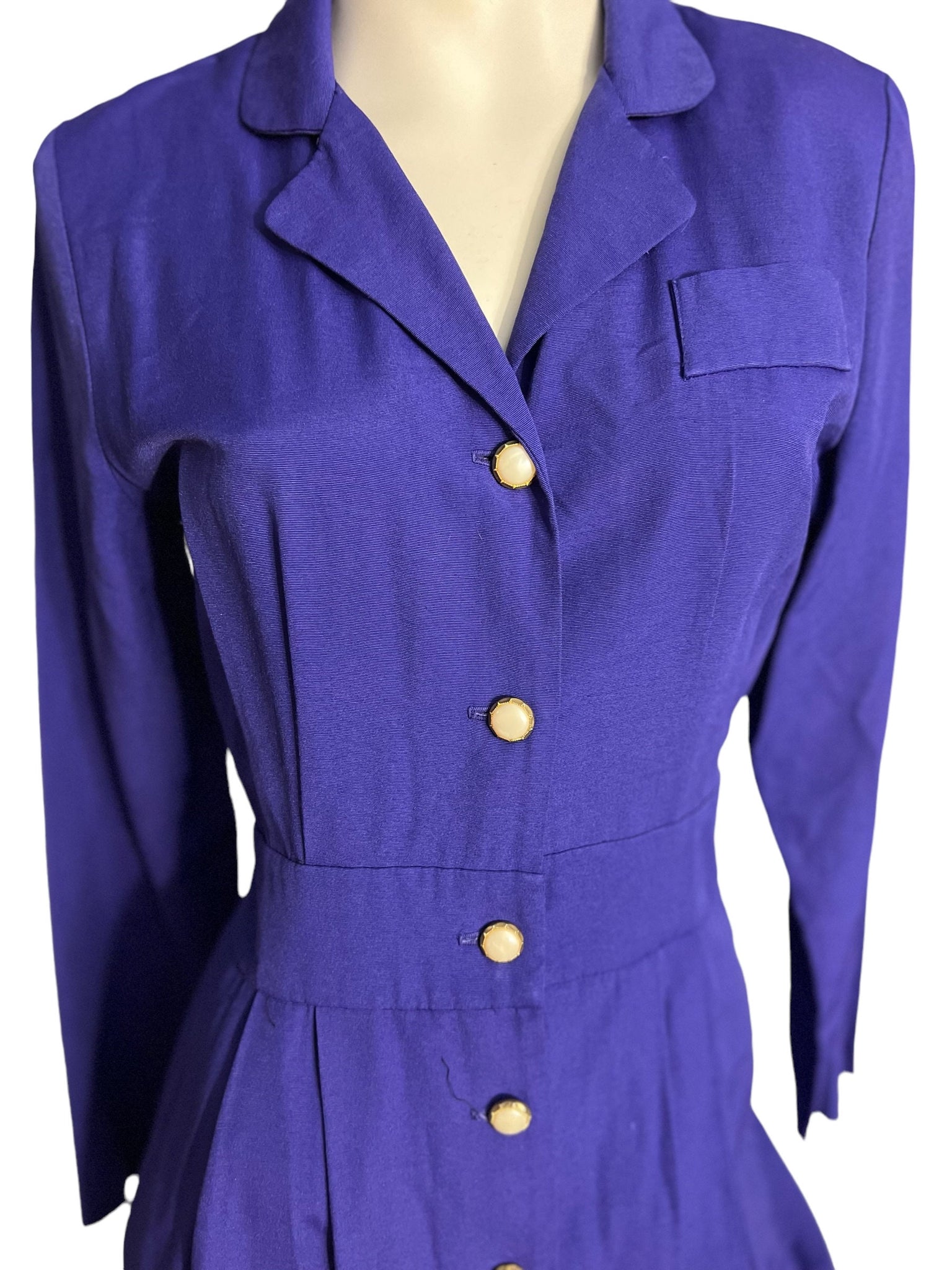 Vintage 80's purple fitted dress 10 Special Effects